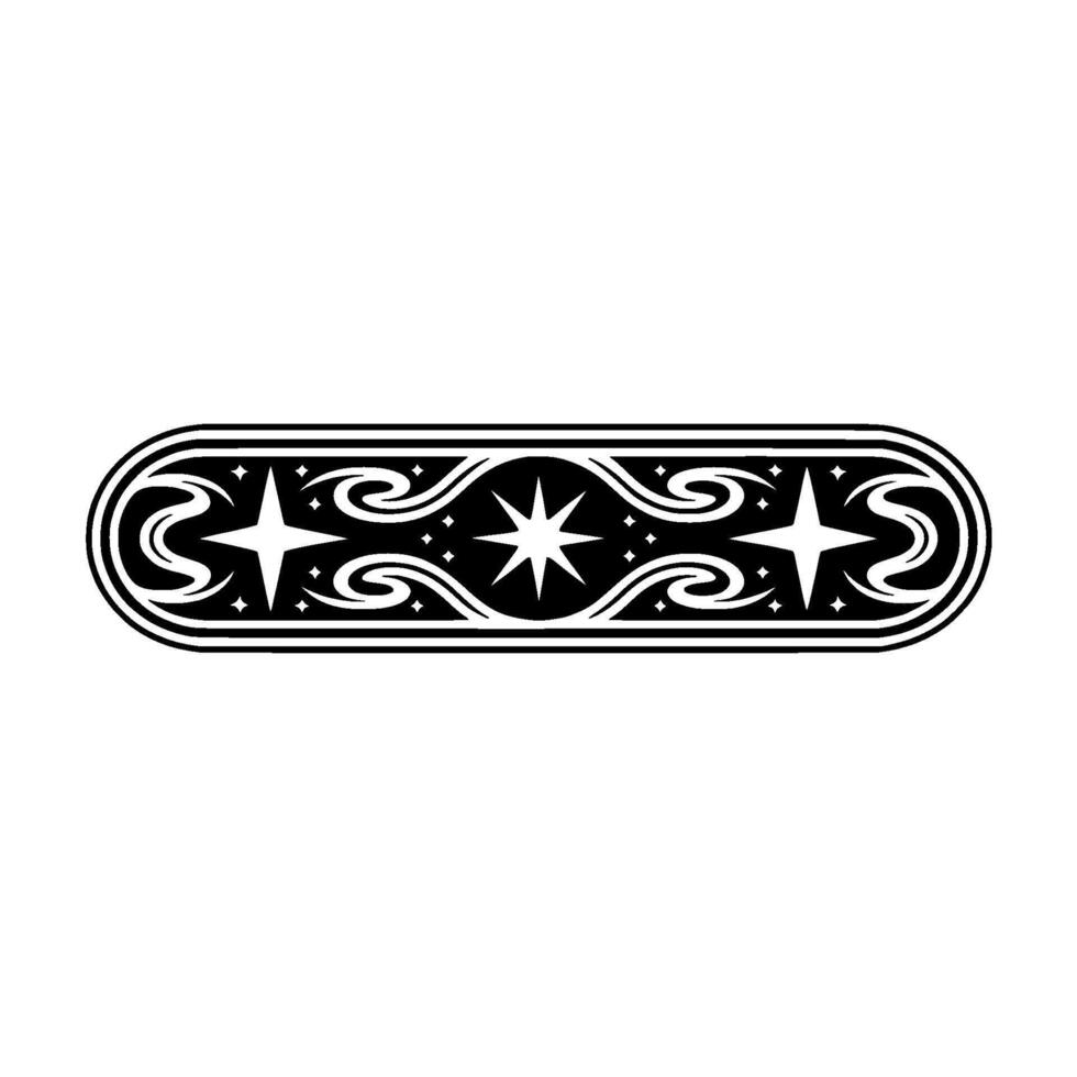 Ornate Starburst Border, Vintage Element, Ornamental vector