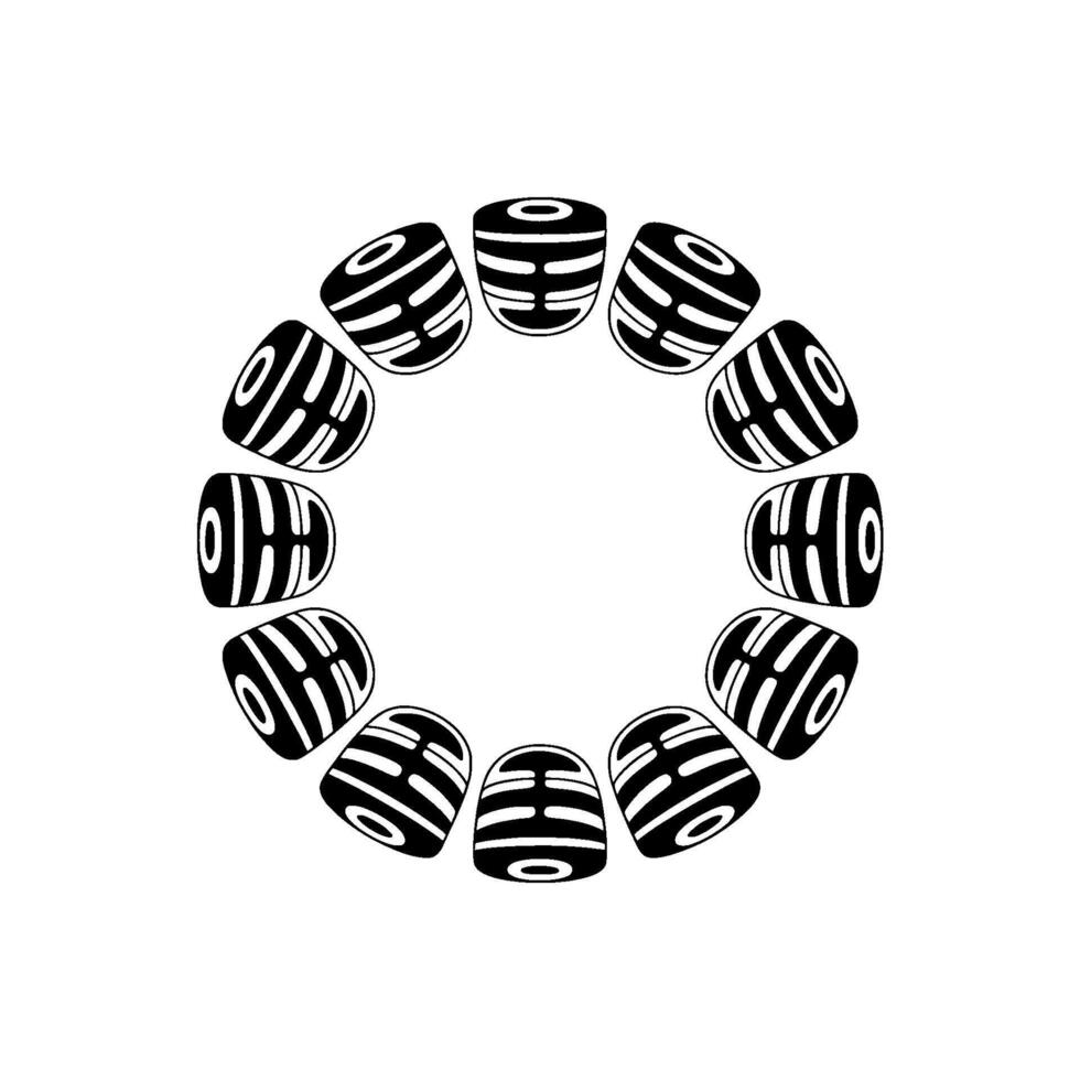 Abstract Tribal Circle, Geometric Pattern, Minimalist vector