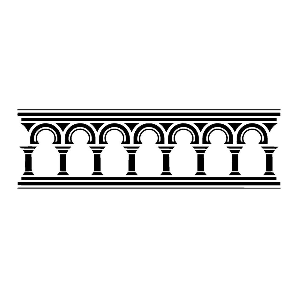 Architectural Arch Border, Minimalist, Archway vector