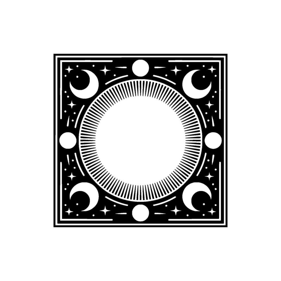 Celestial Frame Lunar Magic Geometric vector