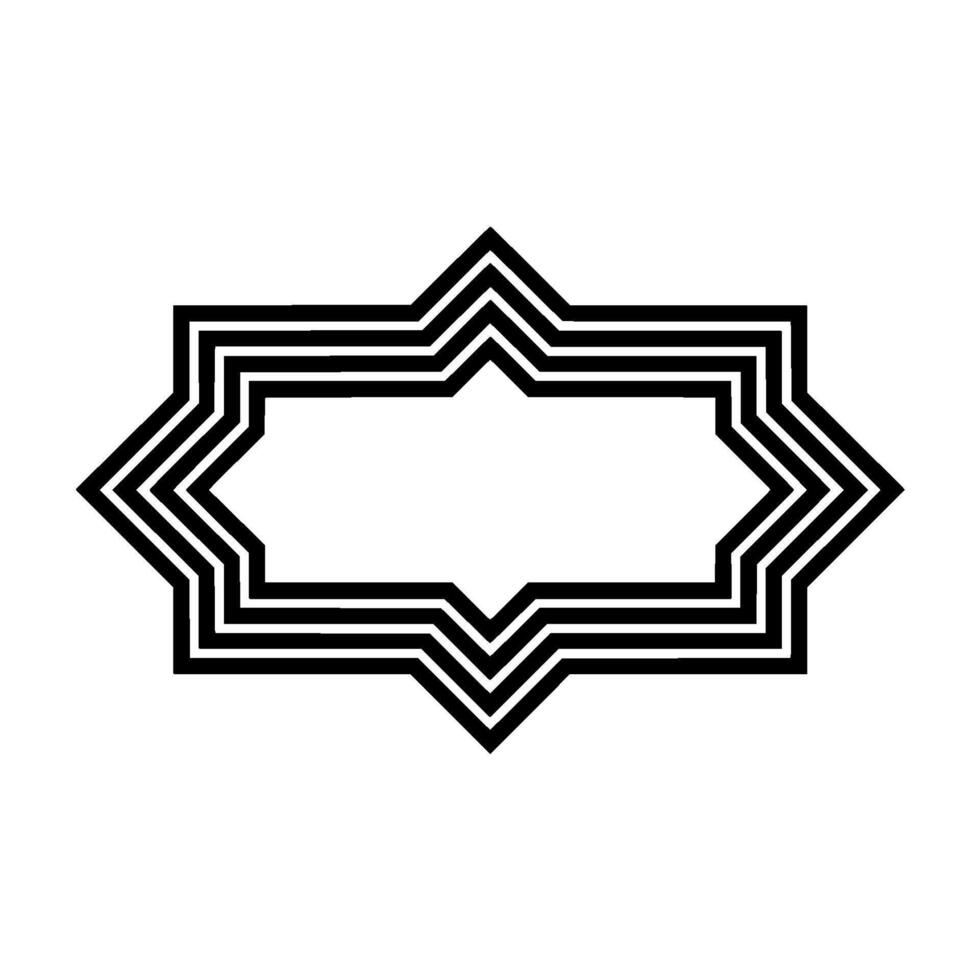 Geometric Star Frame, Layered , Minimalist vector