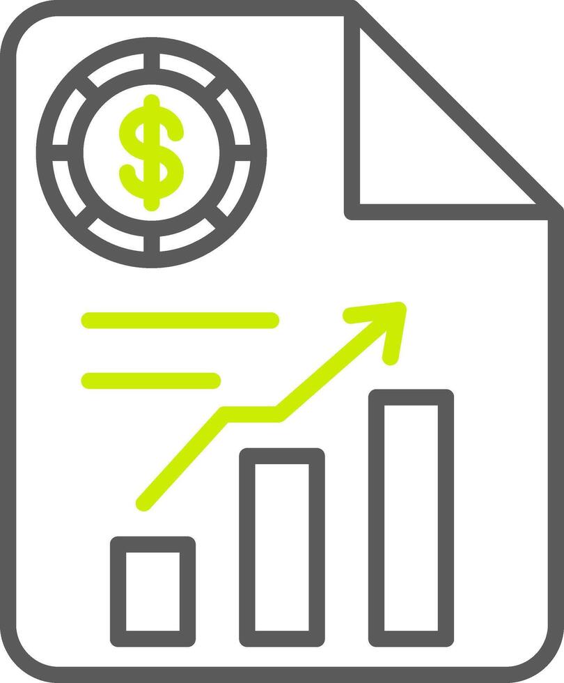 A graph with a dollar sign on it vector