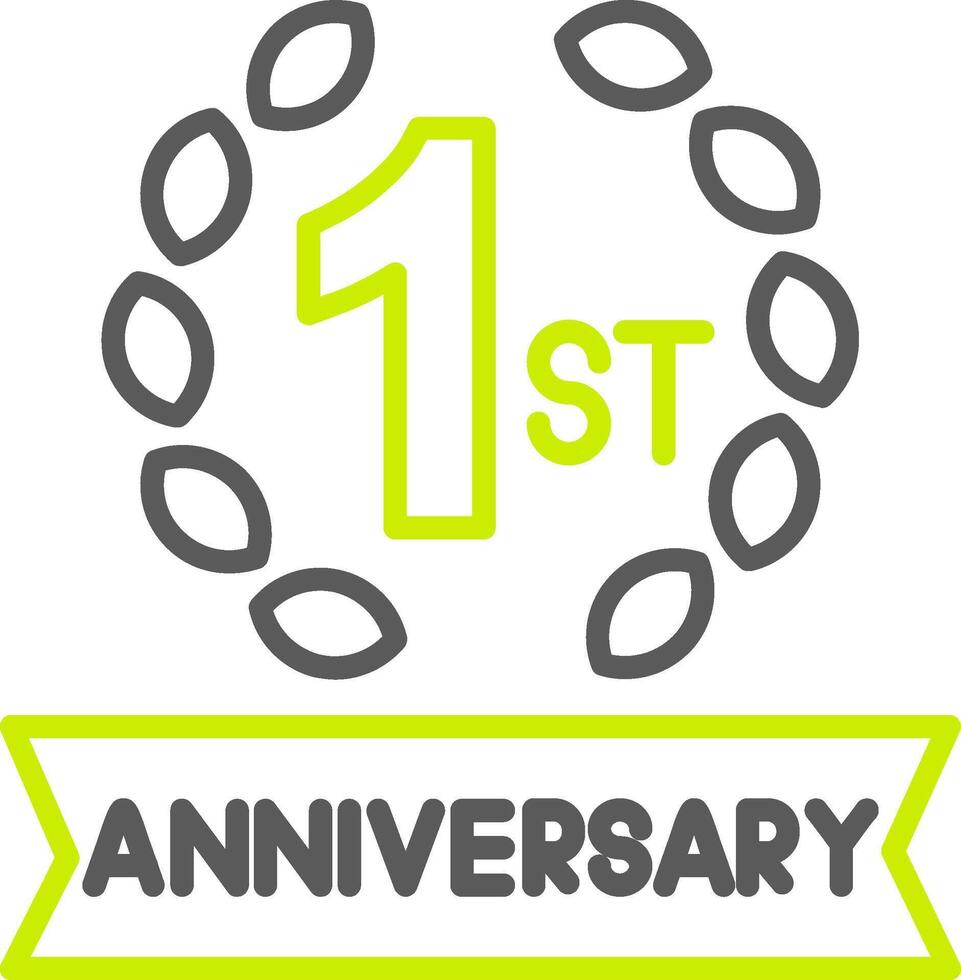 The 1st anniversary logo vector