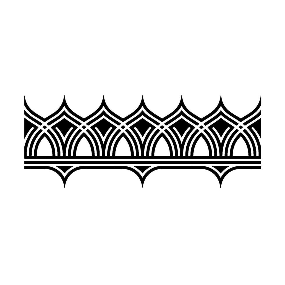 Art Deco Architectural Ornament,Geometric Border, Line vector