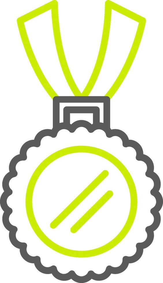 A green ribbon icon on a white background vector