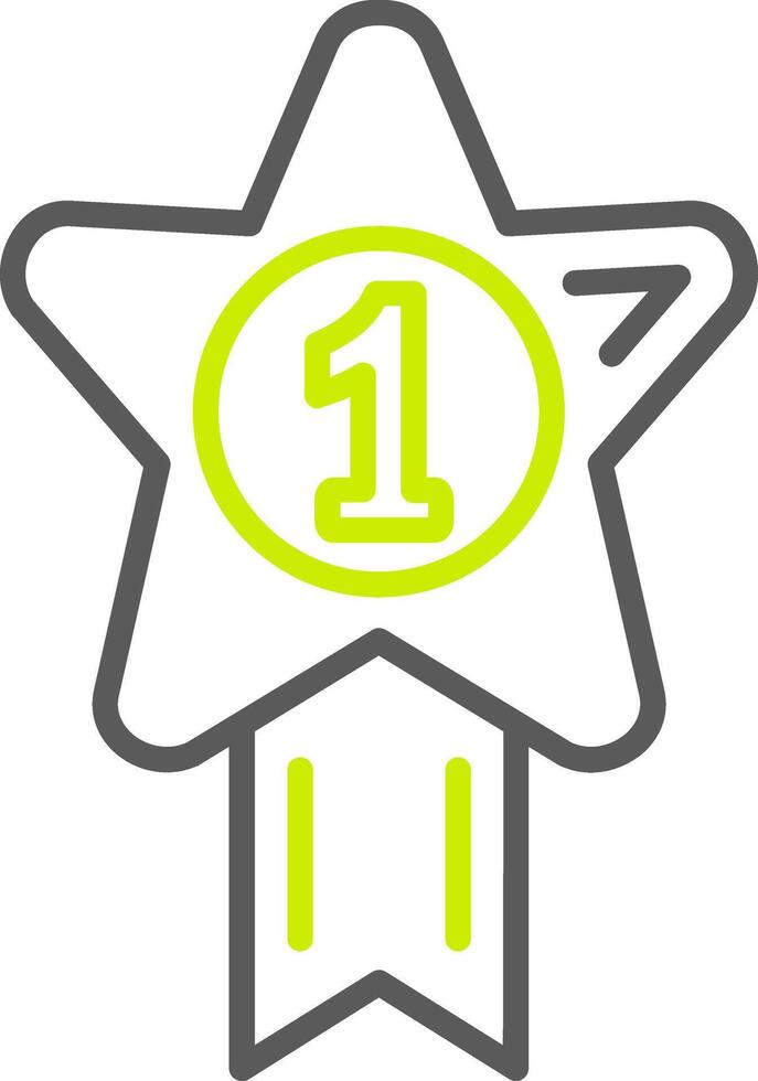A star with a number one on it vector