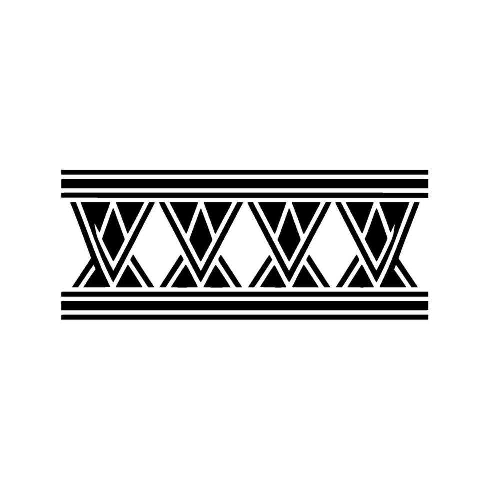 Geometric Deco Border, Streamlined , Minimalist Pattern, Symmetrical vector