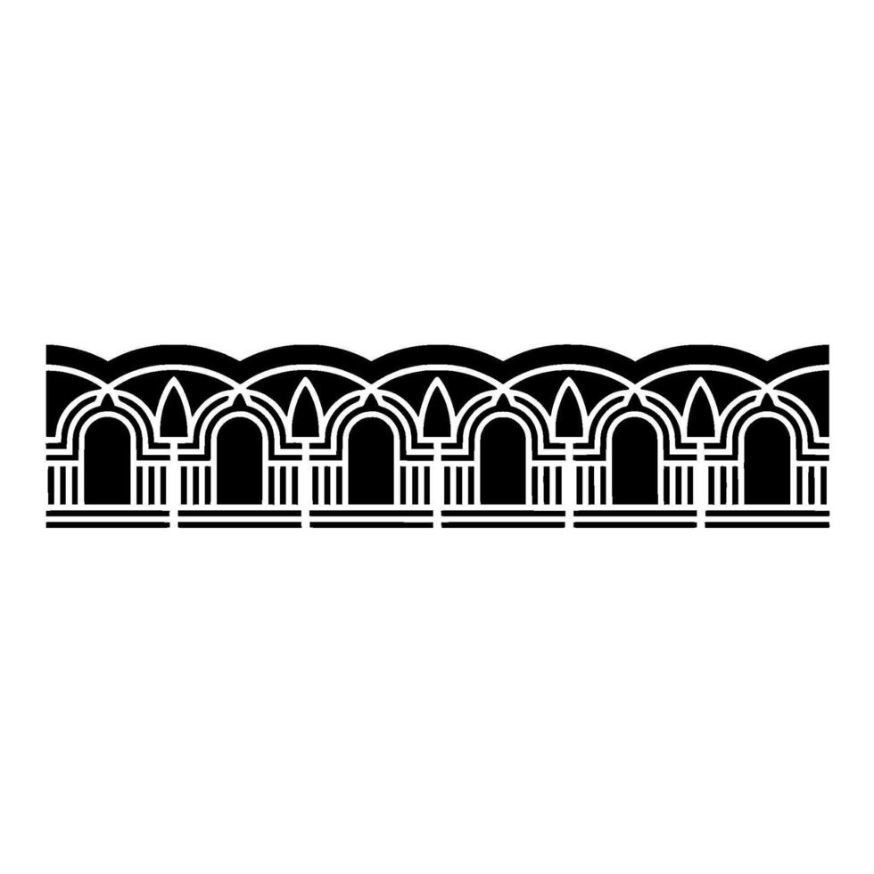 Geometric Archway Border,Art Deco Style vector