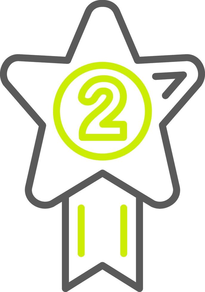 A star with a number two on it vector