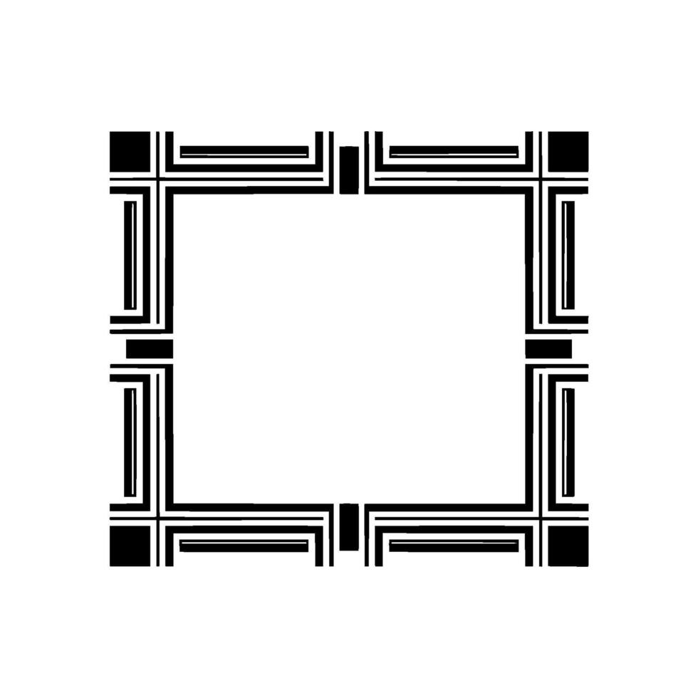 Geometric Deco Frame,Minimalist , Elegant Border - Layout vector