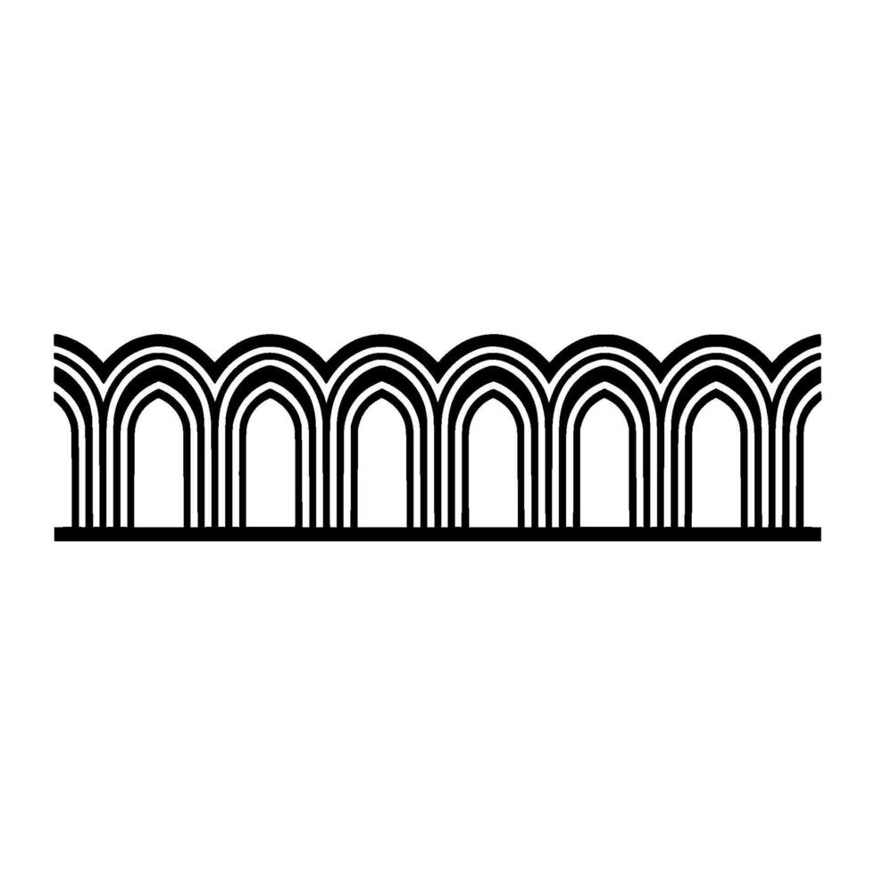 Geometric Archway, Minimalist , Serene Pattern vector