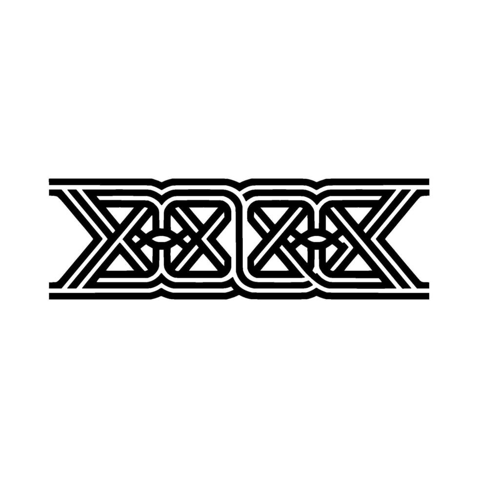 Geometric Celtic Knot Border, Minimalist, Pattern vector