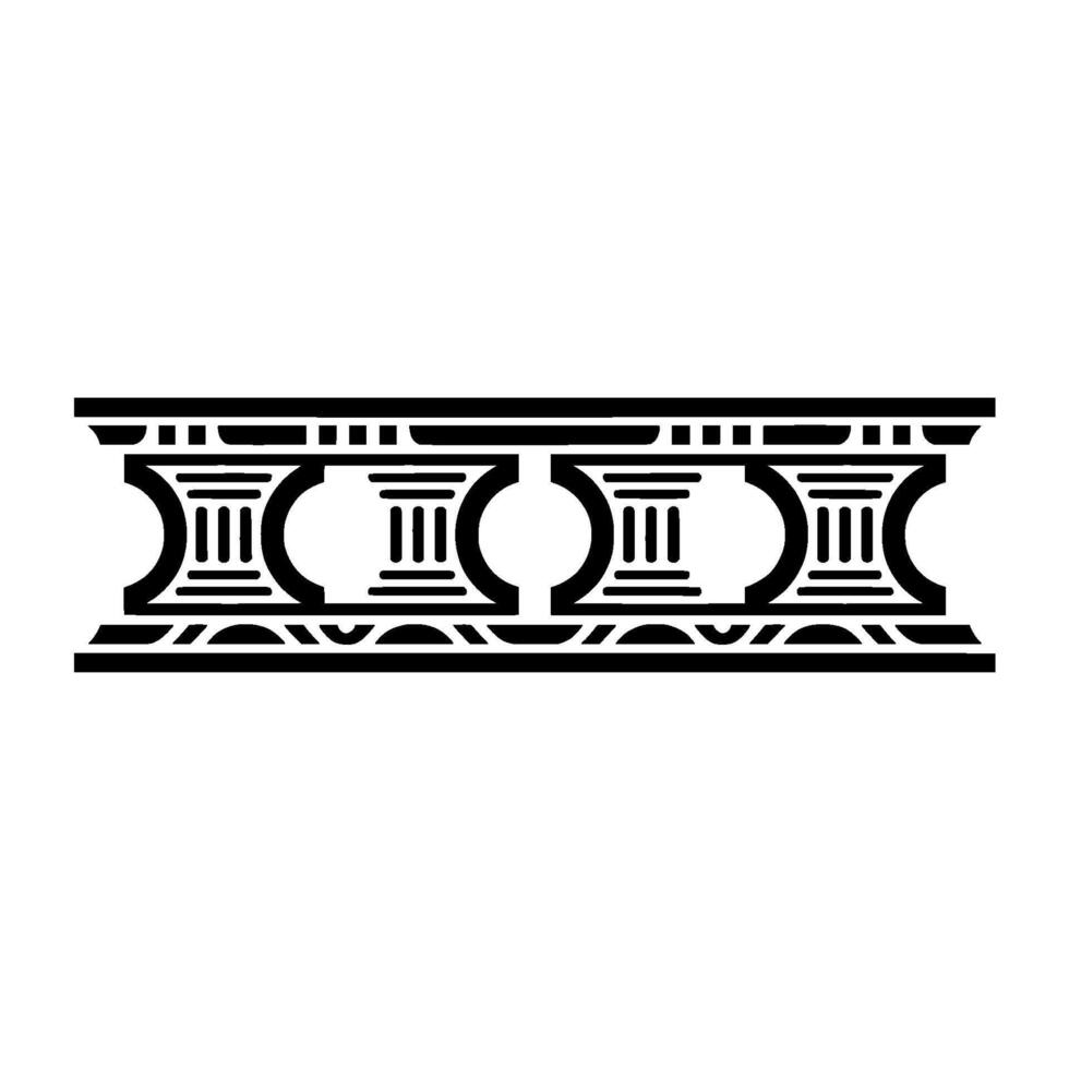 Geometric Classical Border, Minimalist, Pattern vector