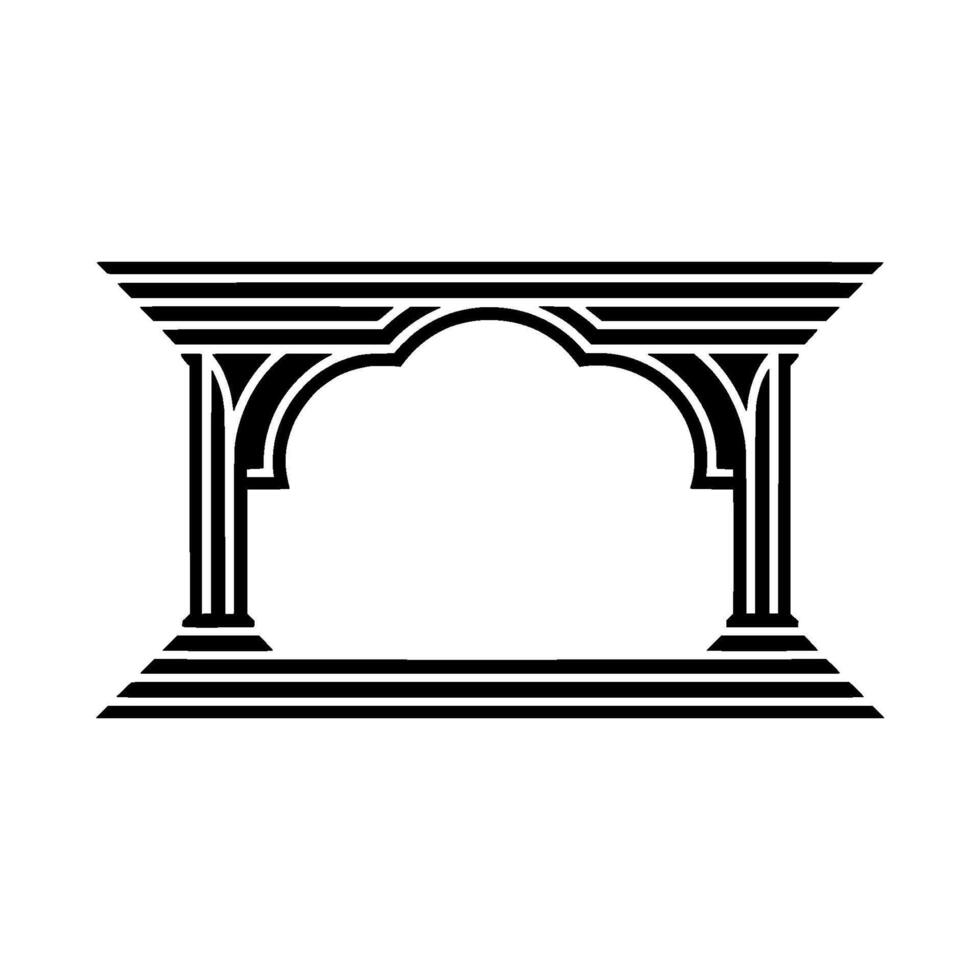 Elegant Archway Silhouette,Minimalist vector