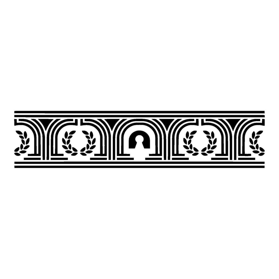 Art Deco Ornamental Border, Geometric vector