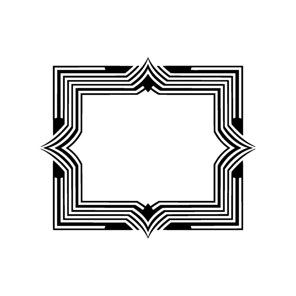 Geometric Deco Frame,Minimalist , Elegant Border, alternate version 24 vector