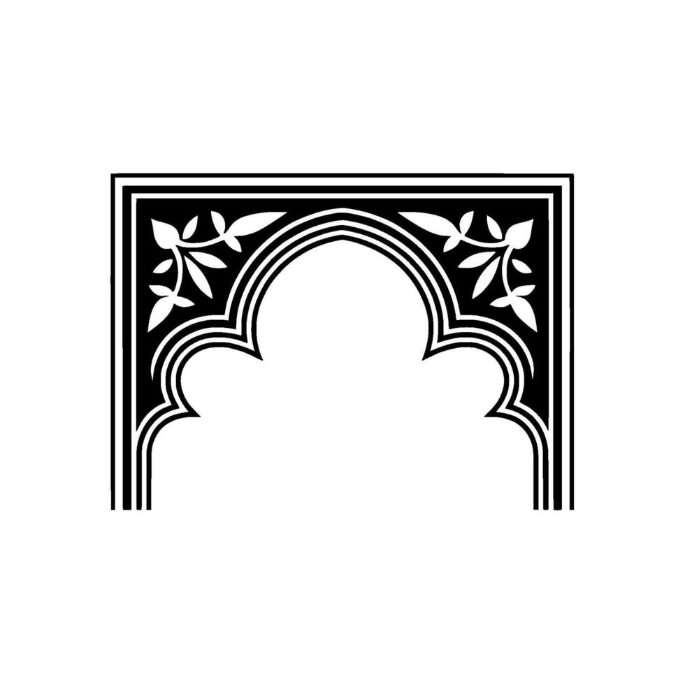 Intricate Archway, Islamic Ornamentation, Minimalist, Arch vector