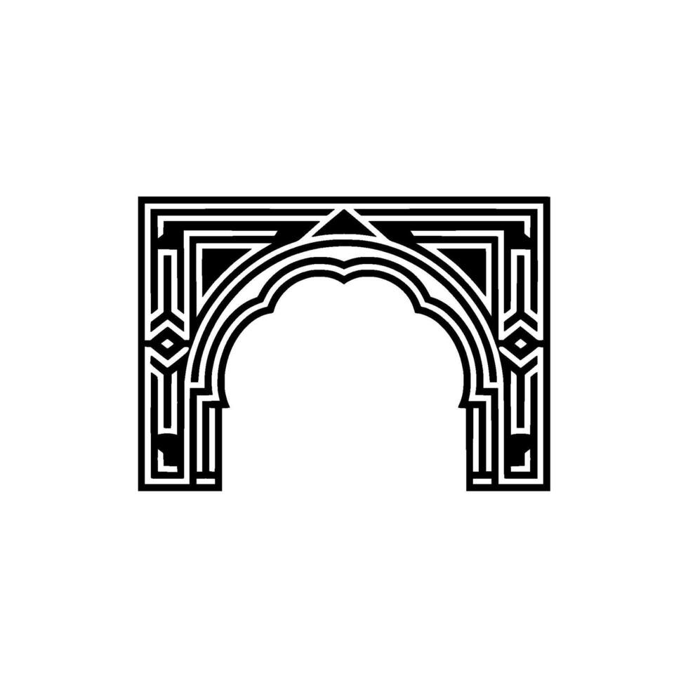 Geometric Archway,Art Deco Silhouette, Minimalist, Arch vector