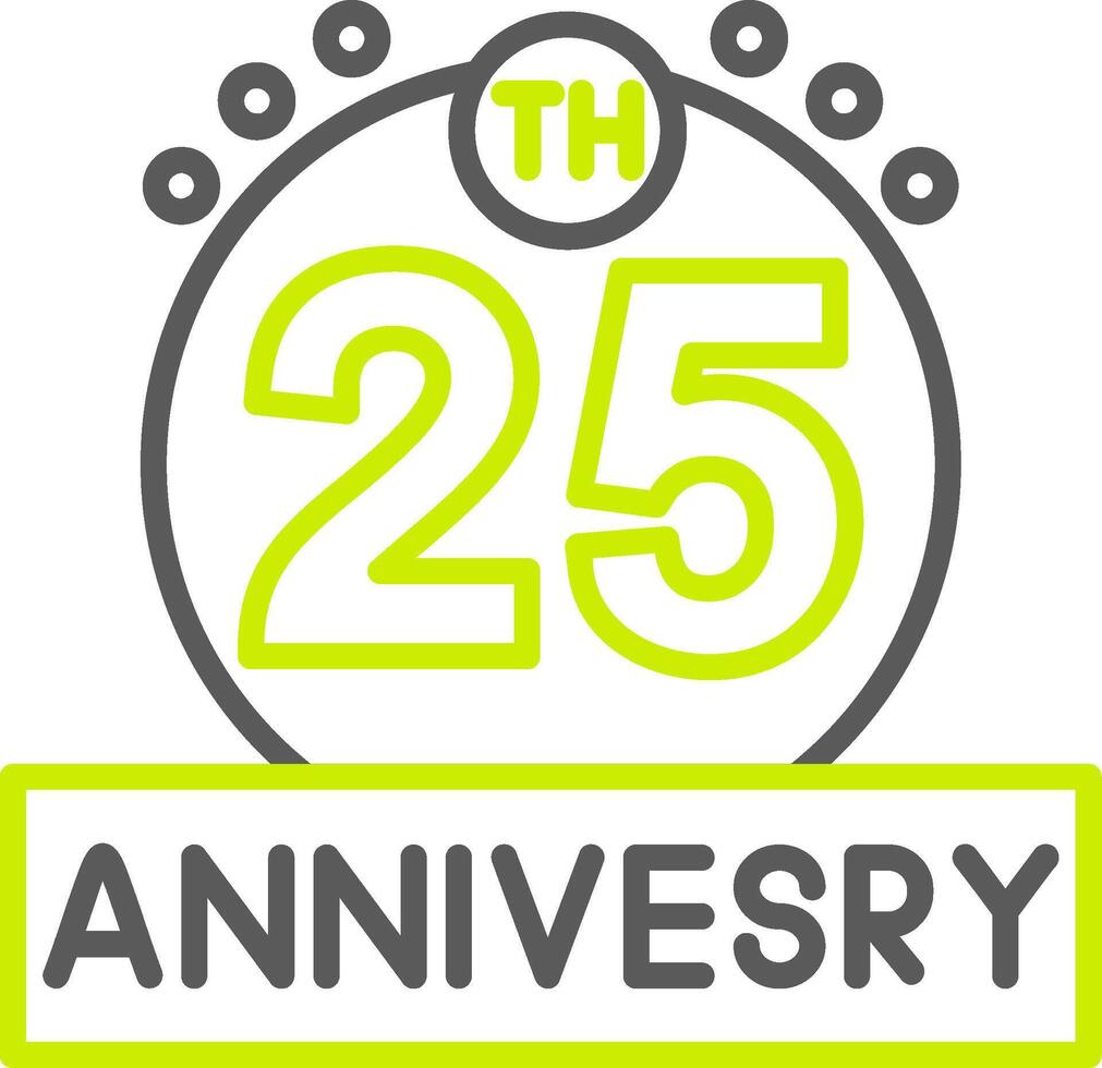 25th anniversary logo illustration vector