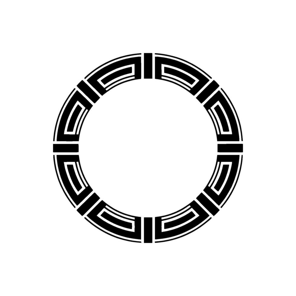 Geometric Circle Border, Minimalist , Circular Motif, Outline vector