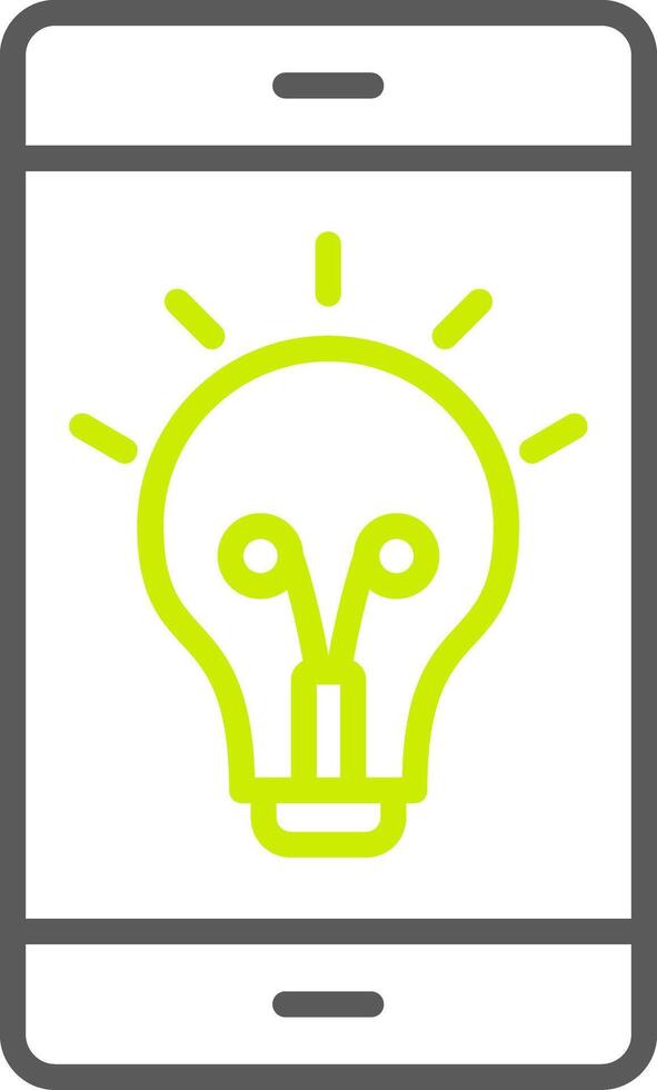 A smartphone with a light bulb on it vector