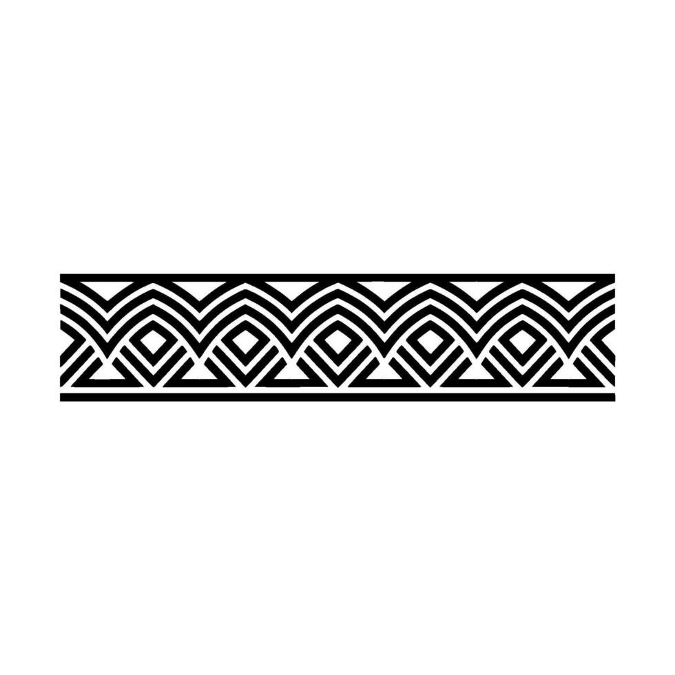 Geometric Deco Border Elegant Black and White Pattern vector