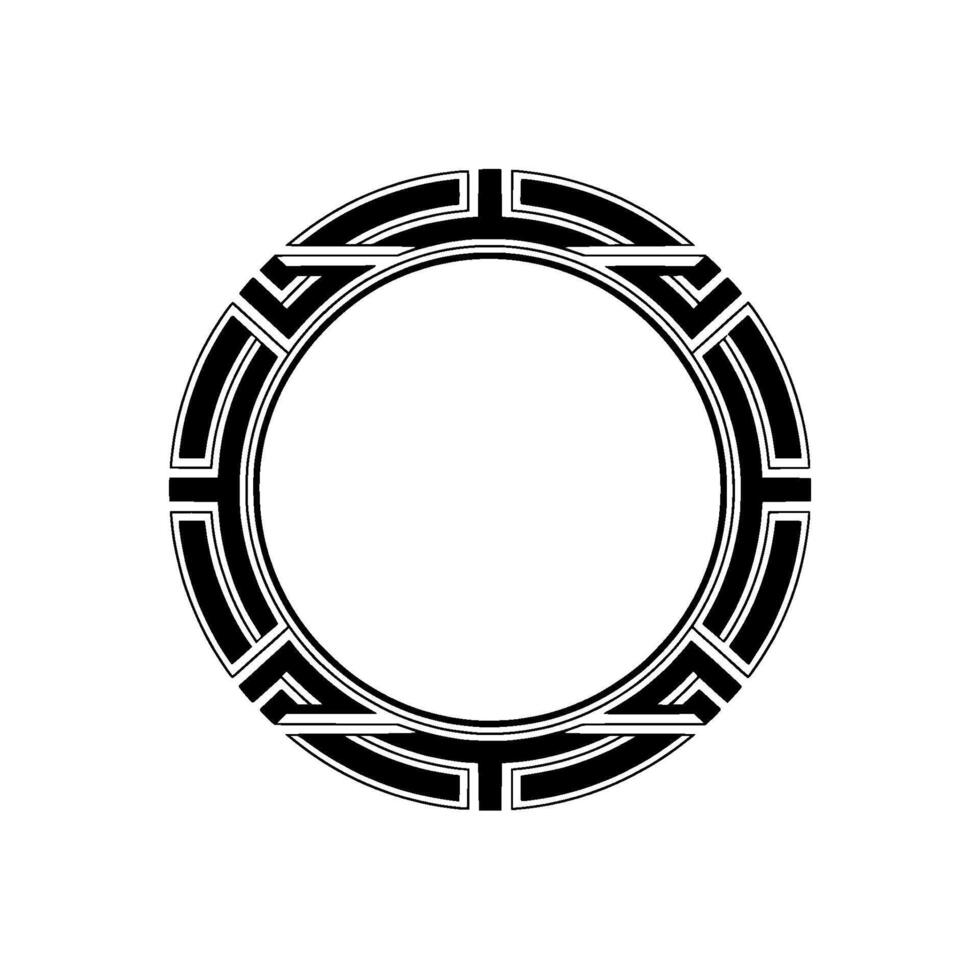 Geometric Circle Frame,Minimalist , Abstract Pattern, Decorative vector