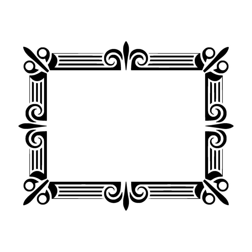 Geometric Deco Frame,Elegant Border, Vintage, Retro vector