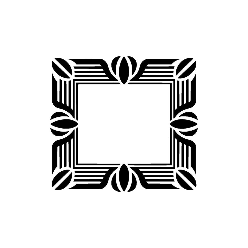 Geometric Deco Frame,Minimalist , Elegant Border, alternate version 25 vector