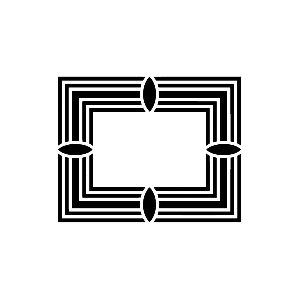 Geometric Deco Frame,Minimalist , Elegant Pattern vector