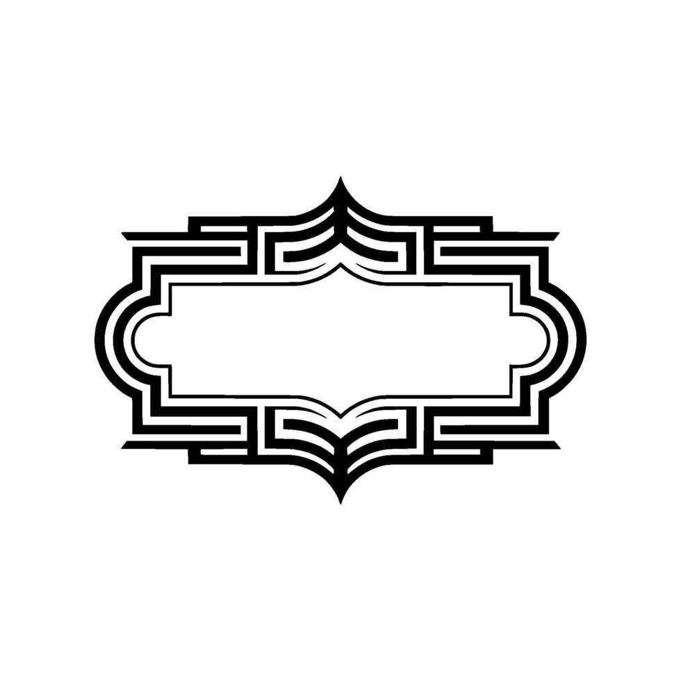 Art Deco Frame,Elegant Ornament, Vintage , Minimalist Border, Pattern vector