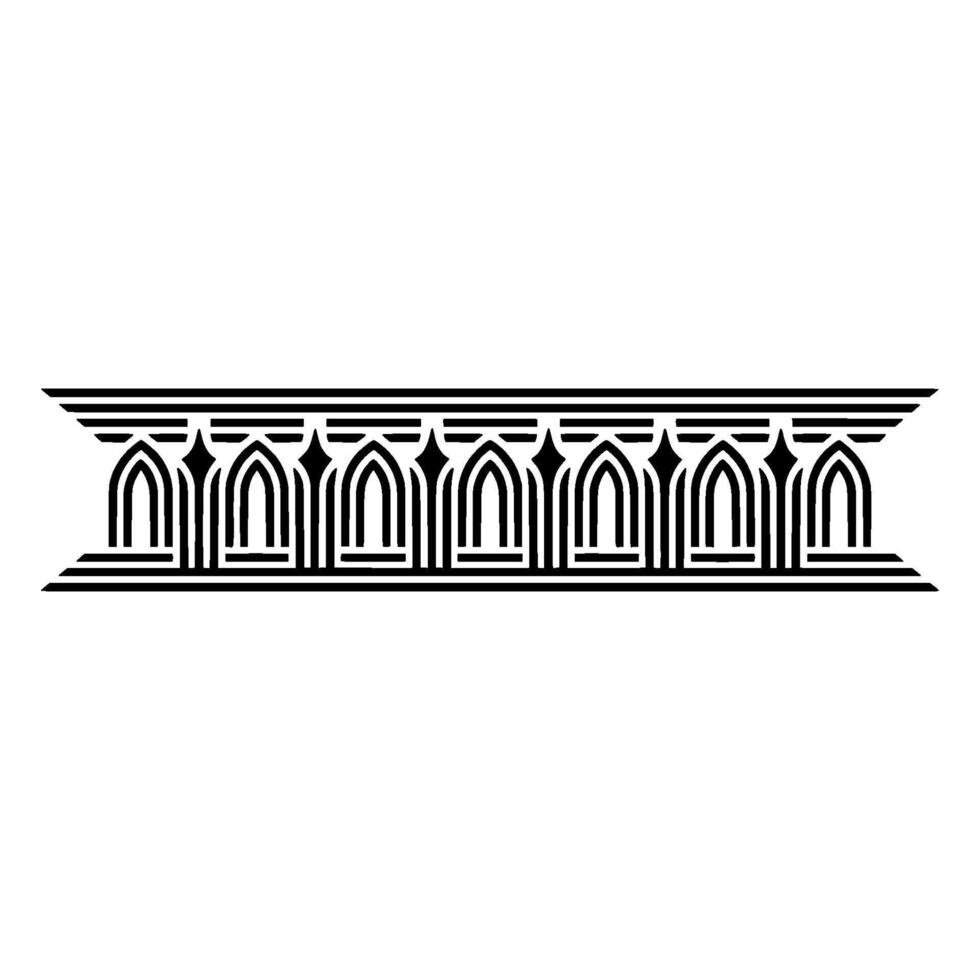 Geometric Deco Border,Minimalist, Ornamentation vector