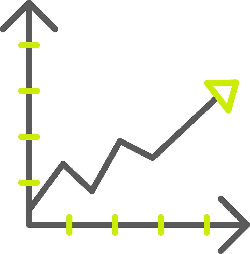 A graph showing an upward trend vector