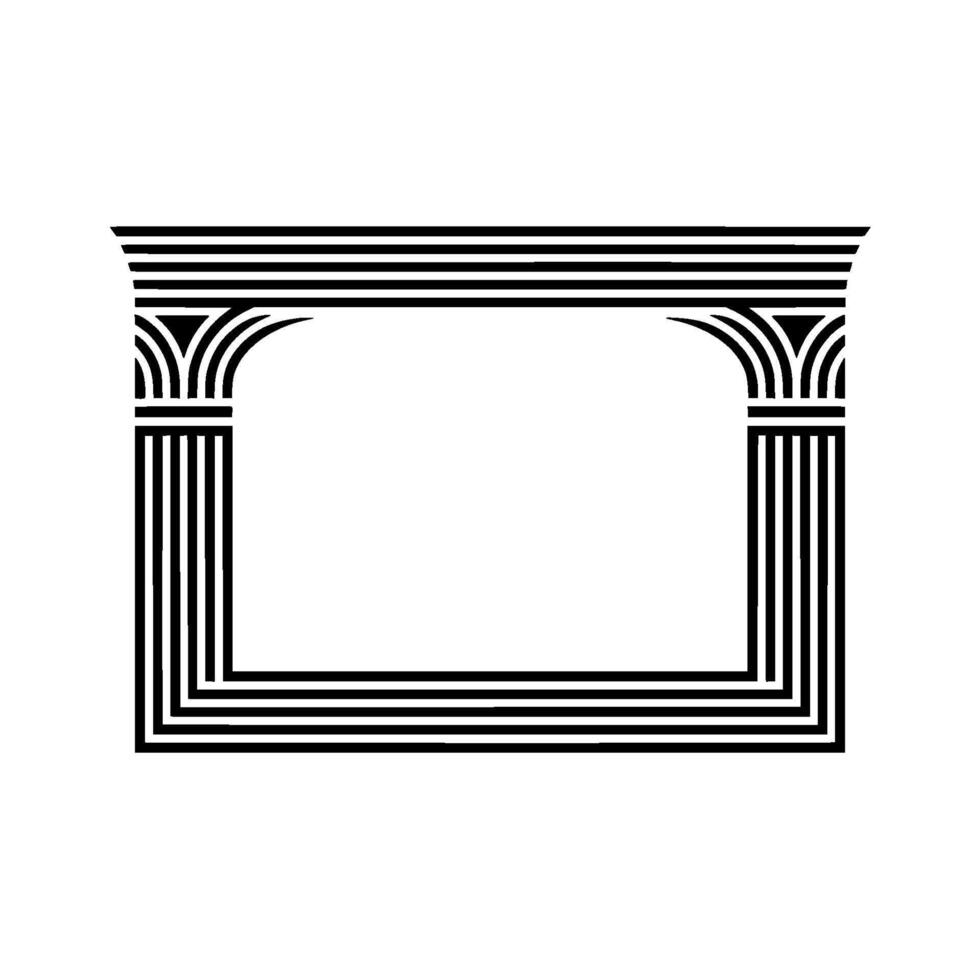 Geometric Deco Frame,Minimalist, Architecture vector
