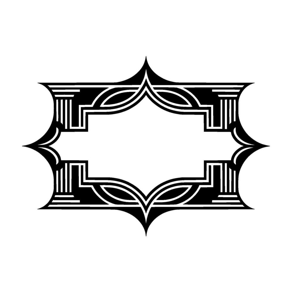 Art Deco Ornament,Geometric Frame, Elegant, Stylized vector