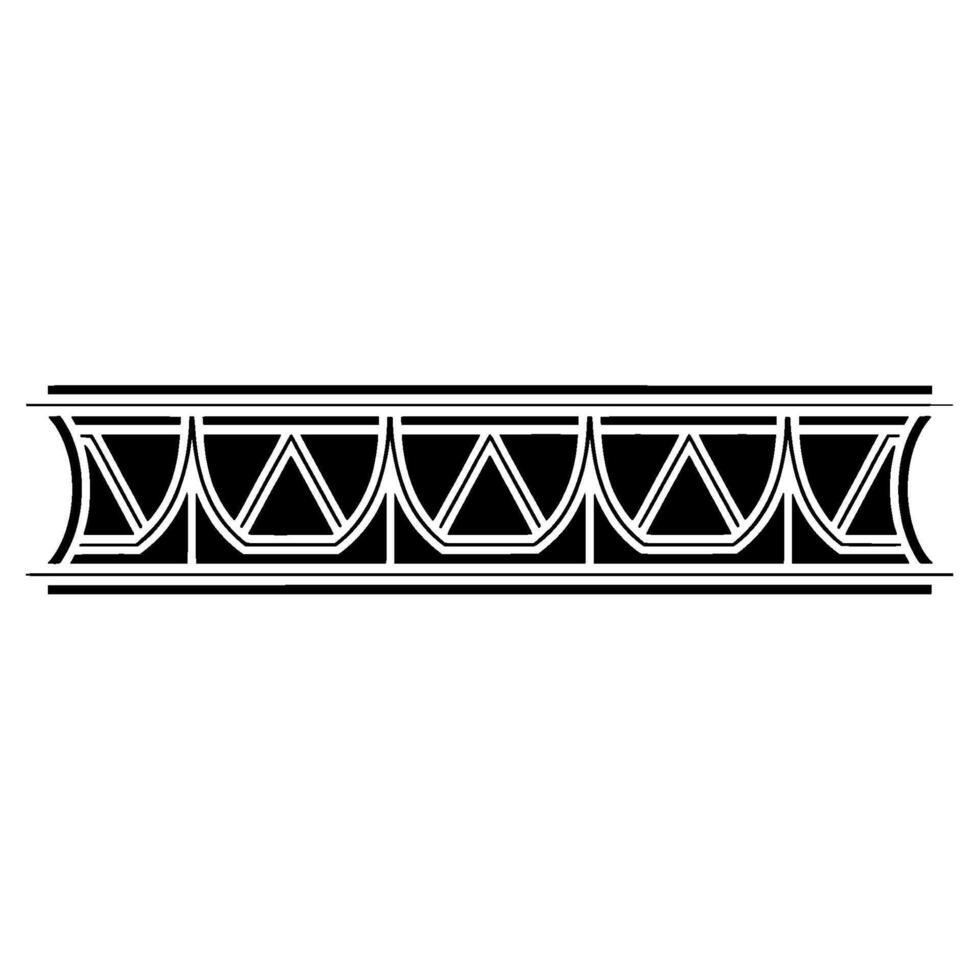 Geometric Deco Border,Elegant Ornamentation, Ornament vector