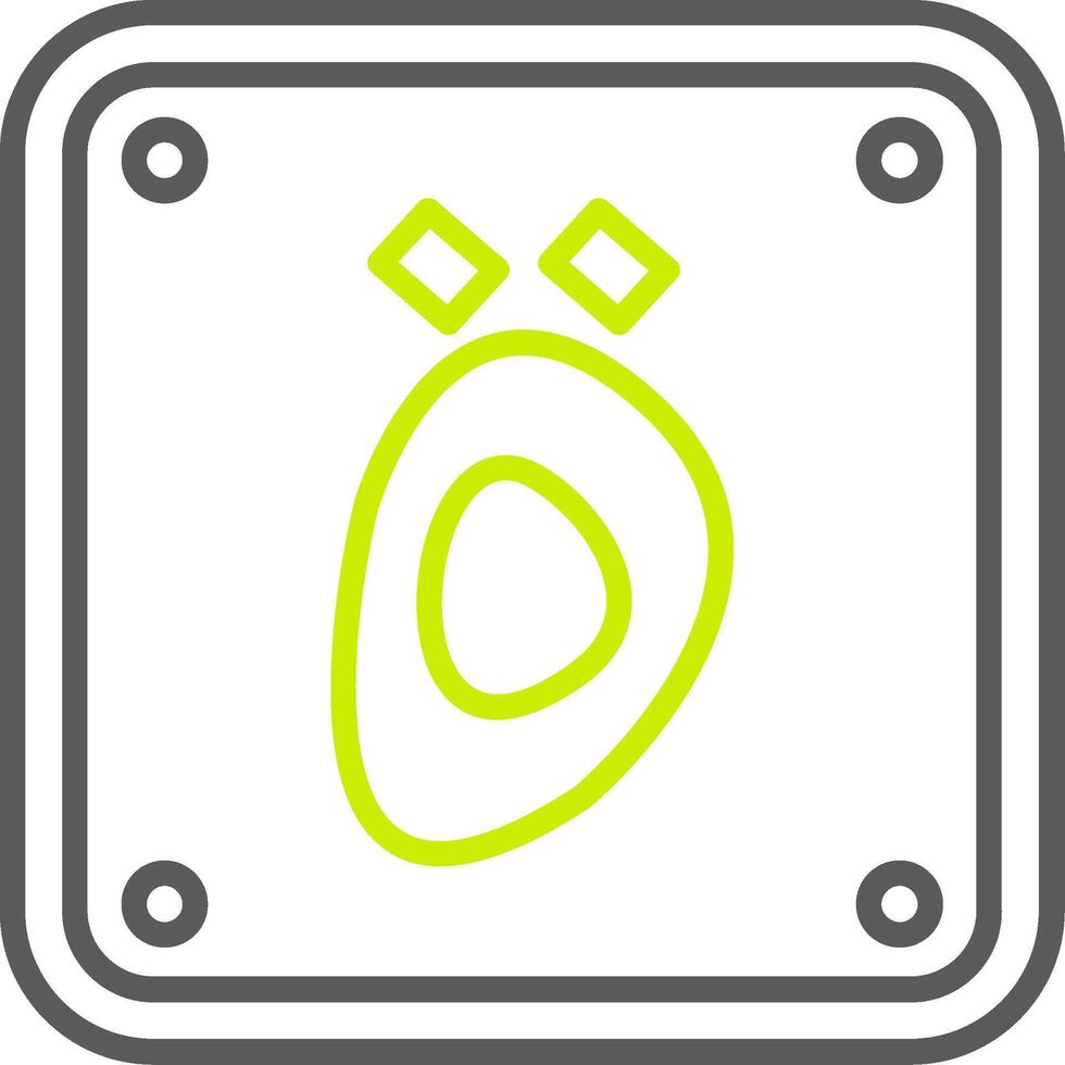 A square with a green and yellow logo vector
