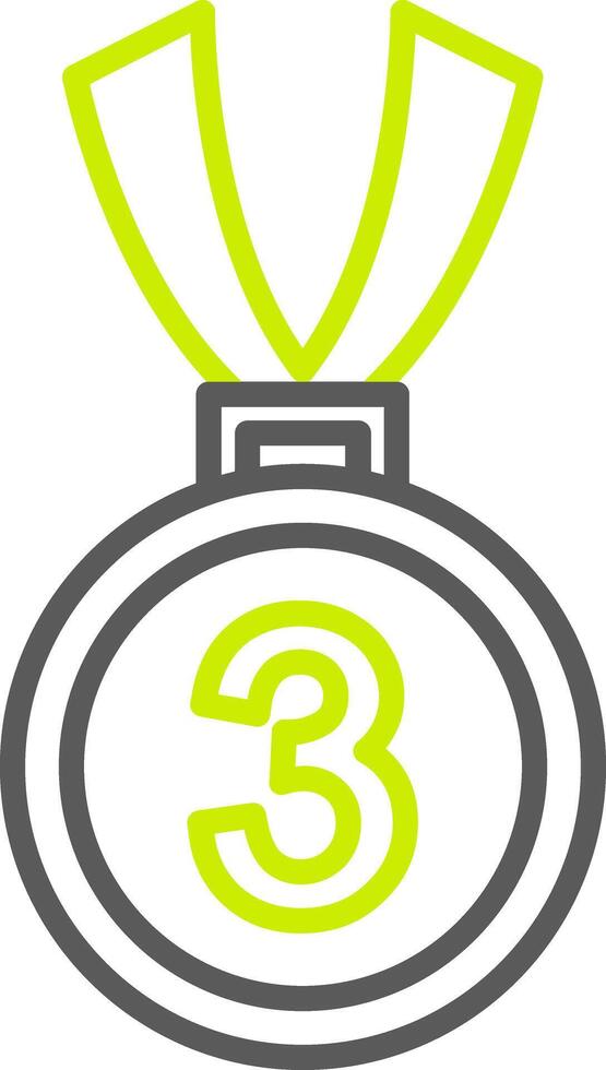 The number three is shown in a green and yellow color vector