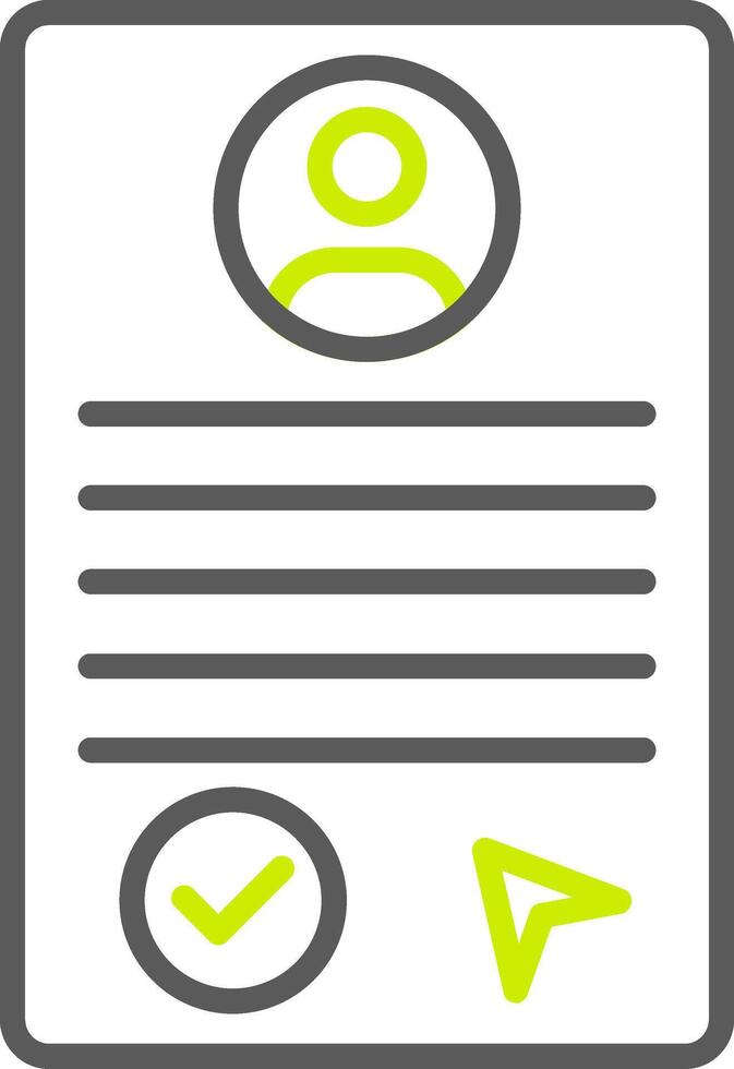 A green and yellow check mark icon on a white background vector