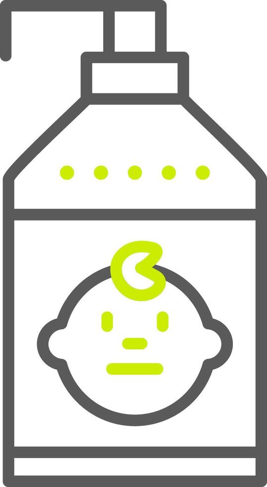 A bottle with a baby's face on it vector