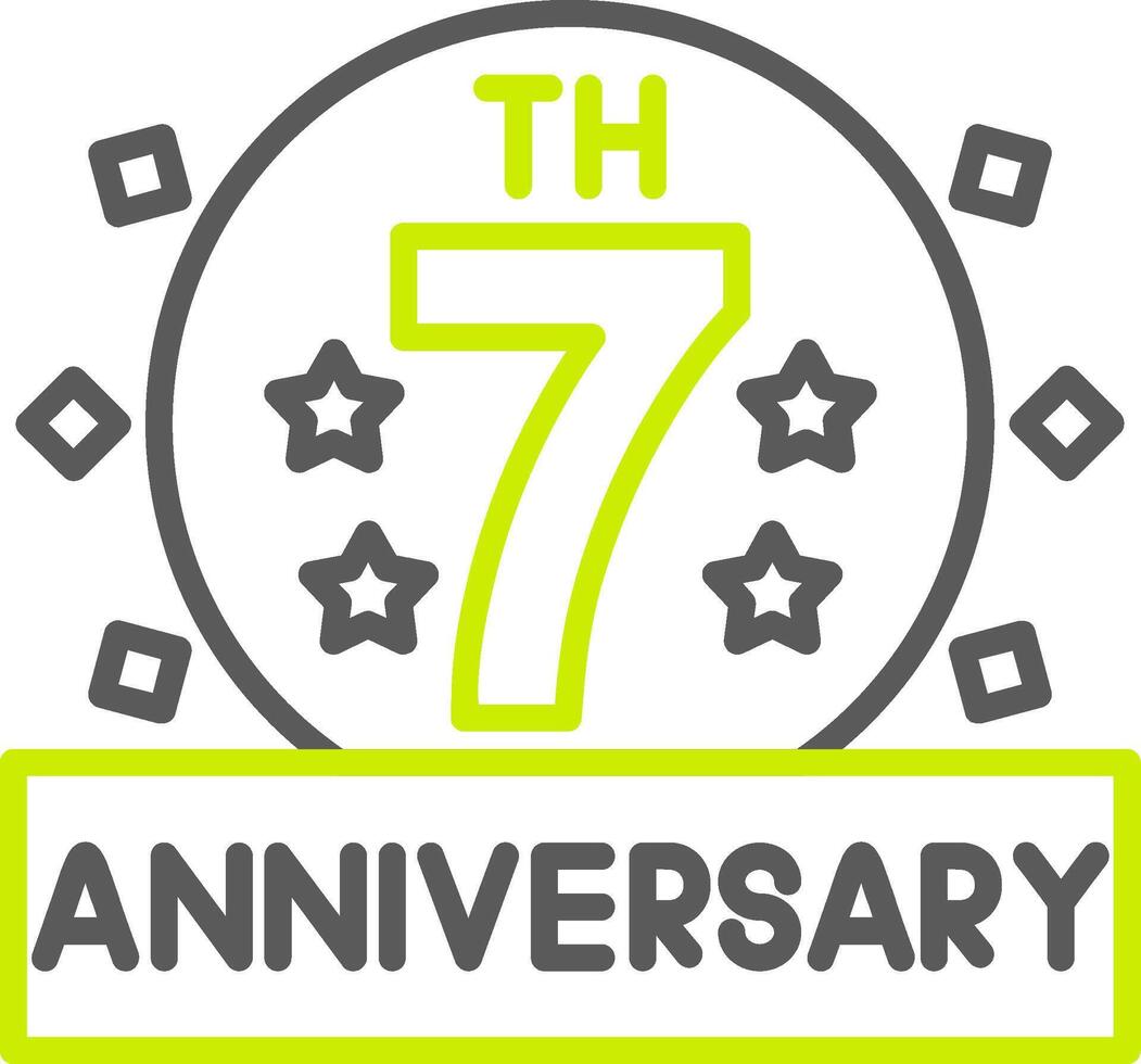7th anniversary logo vector