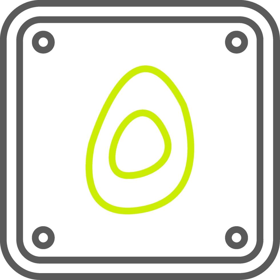 An egg icon in a square frame vector