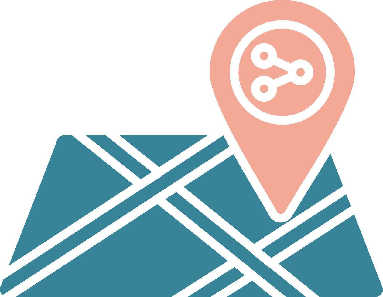 Share Location Seamless Core Icon vector