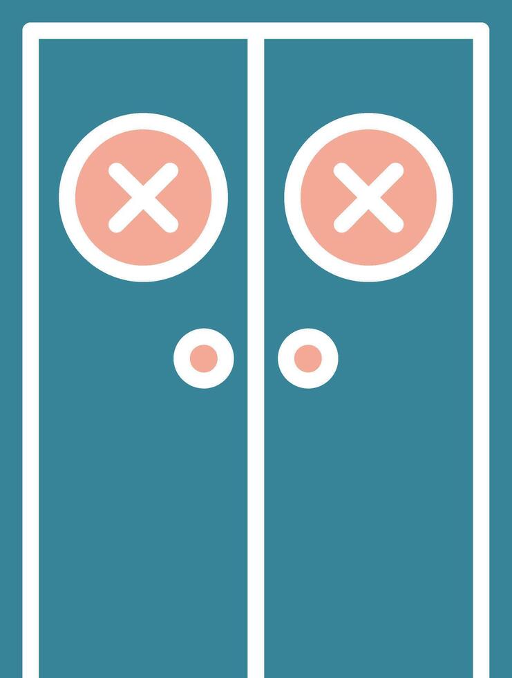 Close Door Bold Tech Element vector