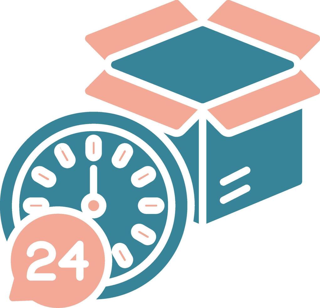 Delivery Time Streamlined Flat Badge vector
