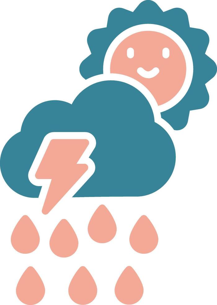 Rain Efficient UI Stamp vector