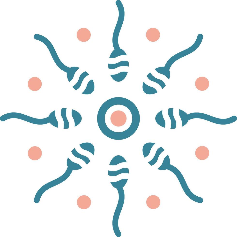 Sperm Colorful Core Icon vector