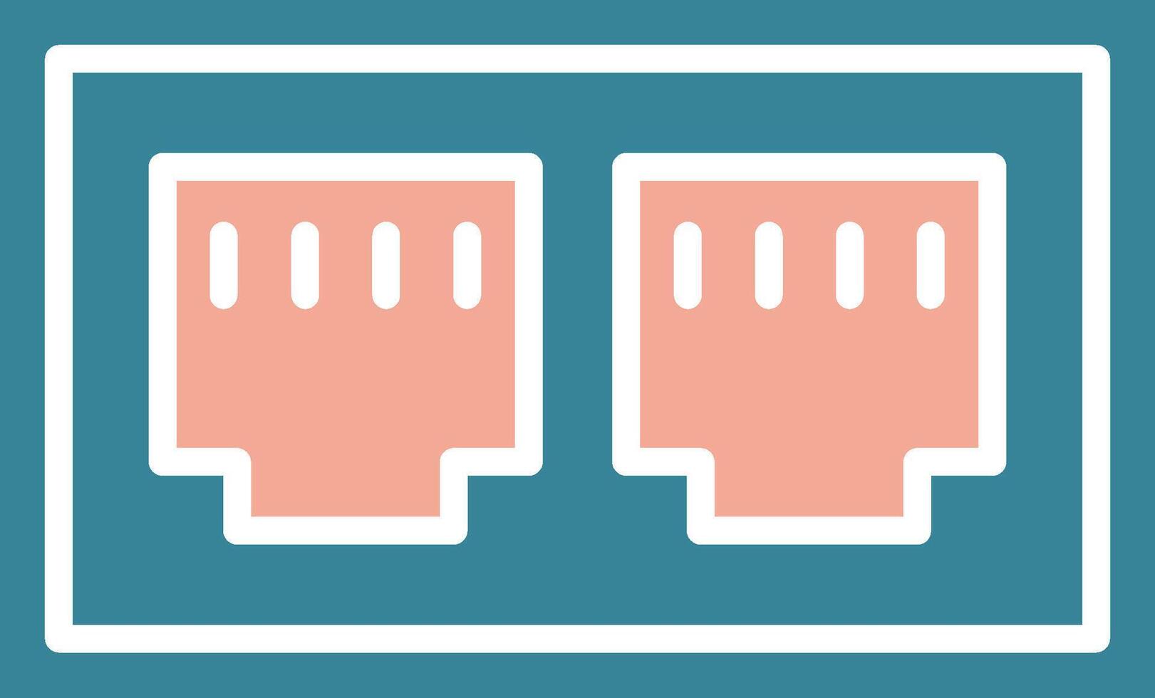 Ethernet Neon Web Symbol vector