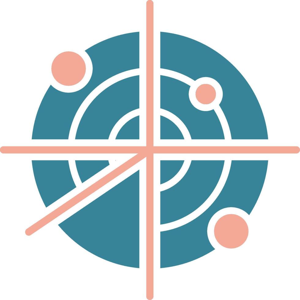 Radar Streamlined Flat Badge vector