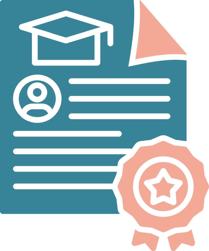 Certificate Global Style Glyph vector